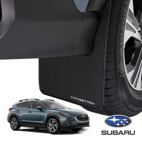 USスバル純正 マッドガード 泥除け マッドフラップ フロント リア 1台分 4枚セット ブラック CROSSTREKロゴ入 SUBARU クロストレック GU系 専用設計