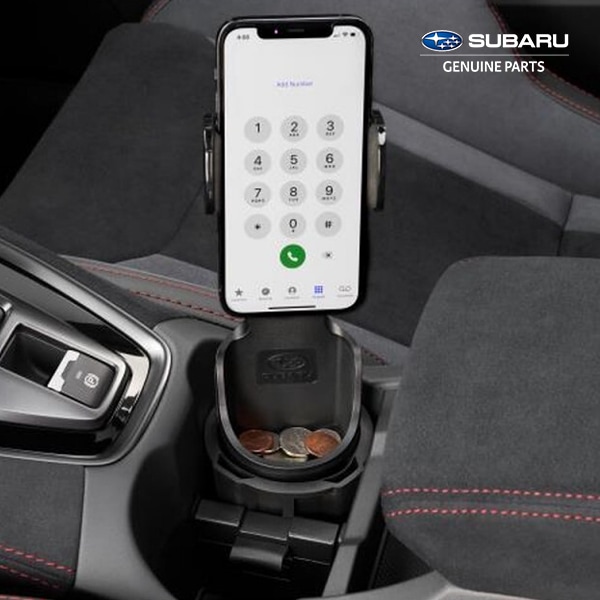 USスバル純正 スマートフォンホルダー カップホルダー用  SUBARUロゴ入 スマホホルダー スバル車汎用 レイバック レヴォーグ WRX S4 レガシィ アウトバック フォレスター インプレッサ クロストレック ソルテラ SUBARU BRZ 他