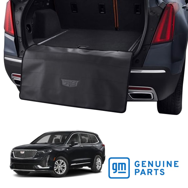 GM純正 リアバンパープロテクター バンパーガード 84393001 ステップガード ガーニッシュ キャデラッククレストロゴ入 傷防止 保護 19y- キャデラック XT6