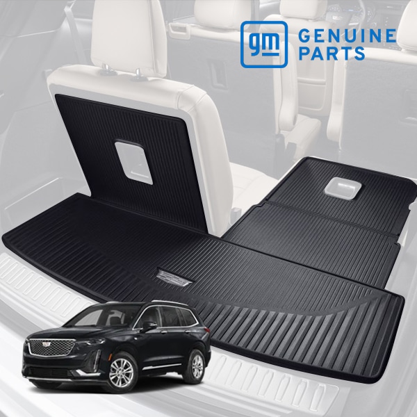 GM純正 リアカーゴライナー カーゴマット ラゲッジマット カーゴプロテクター 84229582 シートバックプロテクター 後部座席背面カバー付 キャデラッククレストロゴ入 19y- キャデラック XT6