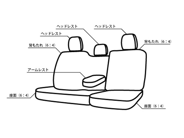 【Covercraft 正規品】シートカバー Jeepロゴ入 ブラック 2ndシート リア 6:4分割シート ヘッドレスト 背もたれ 座面 センターアームレスト ジープ JLラングラー アンリミテッド/サハラ/ルビコン/4ドア カバークラフト