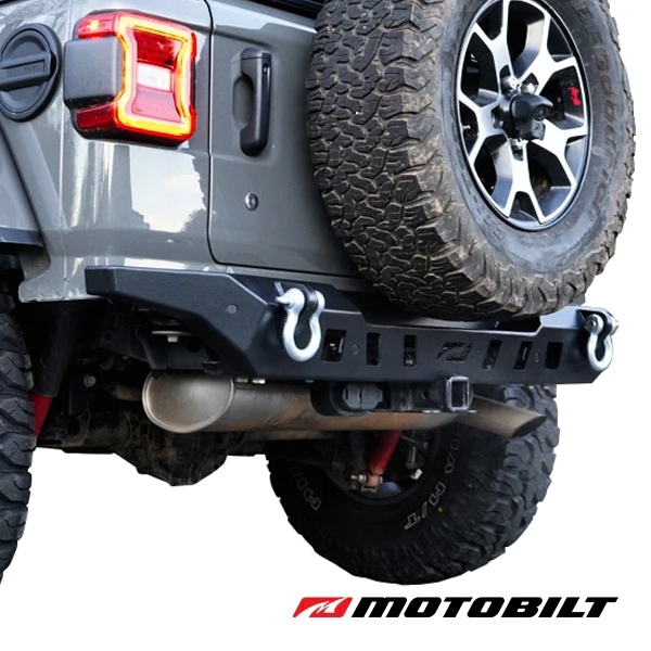 【MOTOBILT 正規品】CRUSHER リアバンパー MB1092 ライトマウント付 カットアウト有 CNC加工 スチール製 重さ 約29.5kg ジープ JL ラングラー モトビルト