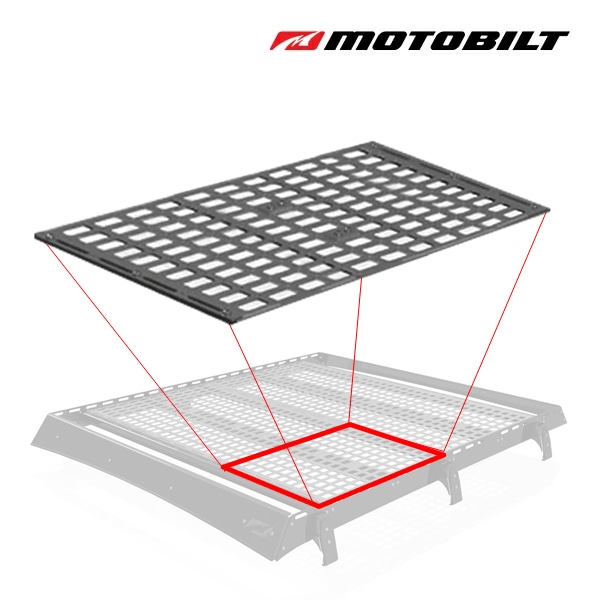 【MOTOBILT 正規品】ルーフラック用モールパネル MB5068 ルーフラック ルーフバスケット ルーフキャリア スチール製 サイズ 60.9cm×42.5cm 重さ 3.6kg ジープ JL ラングラーアンリミテッド 4ドア | JT グラディエーター モトビルト