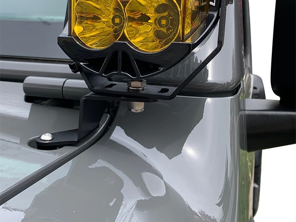 【MOTOBILT 正規品】Aピラーライトマウントキット MB-2134-SS 左右セット Aピラー マウントキット スチール製 重さ 約1.3g ジープ JL ラングラーアンリミテッド 4ドア | JT グラディエーター モトビルト