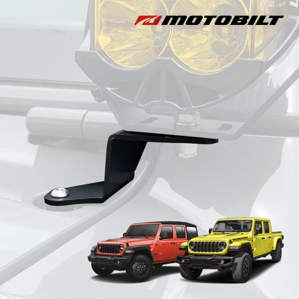 【MOTOBILT 正規品】Aピラーライトマウントキット MB-2134-SS 左右セット Aピラー マウントキット スチール製 重さ 約1.3g ジープ JL ラングラーアンリミテッド 4ドア | JT グラディエーター モトビルト