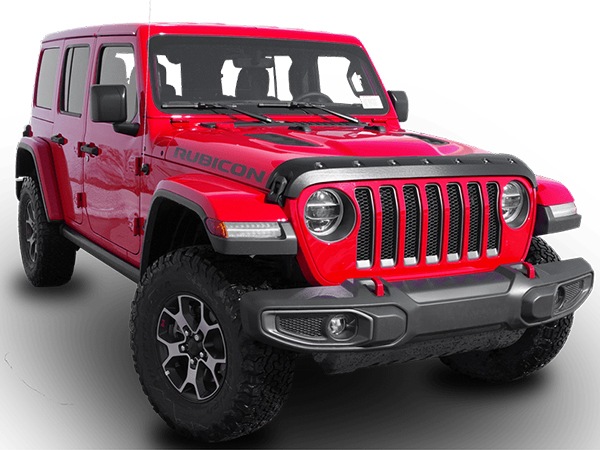 【Tough Guard 正規品】バグガード ボンネットガード フードプロテクター ボンネットプロテクター テクスチャードブラック ボルト留めデザイン 両面テープ ジープ JL ラングラー | JT グラディエーター タフガード