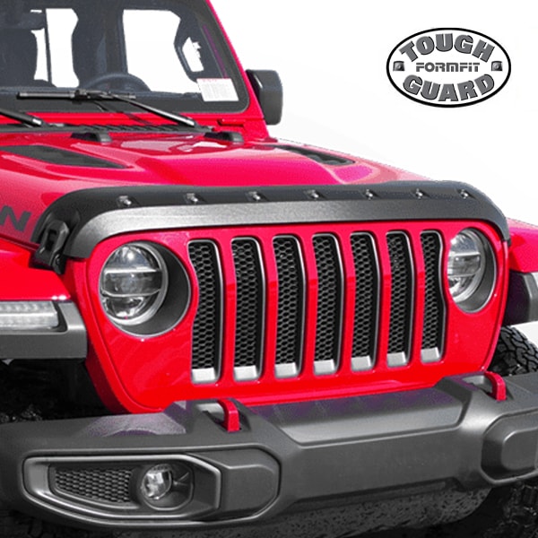 【Tough Guard 正規品】バグガード ボンネットガード フードプロテクター ボンネットプロテクター テクスチャードブラック ボルト留めデザイン 両面テープ ジープ JL ラングラー | JT グラディエーター タフガード