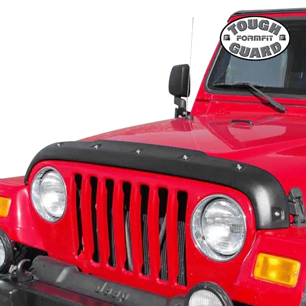 【Tough Guard 正規品】バグガード ボンネットガード フードプロテクター ボンネットプロテクター スムースブラック ボルト留めデザイン 両面テープ ジープ TJ ラングラー タフガード