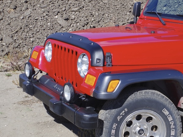 【Tough Guard 正規品】バグガード ボンネットガード フードプロテクター ボンネットプロテクター スムースブラック ボルト留めデザイン 両面テープ ジープ TJ ラングラー タフガード