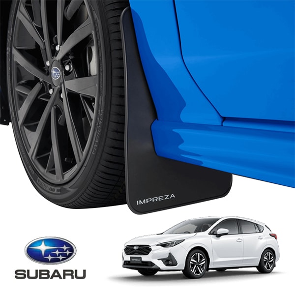 USスバル純正 マッドガード 泥除け マッドフラップ フロント リア 1台分 4枚セット ブラック IMPREZAロゴ入 SUBARU インプレッサ GU系