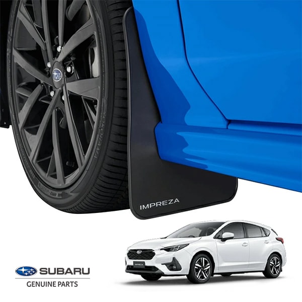 USスバル純正 マッドガード 泥除け マッドフラップ フロント リア 1台分 4枚セット ブラック IMPREZAロゴ入 SUBARU インプレッサ GU系