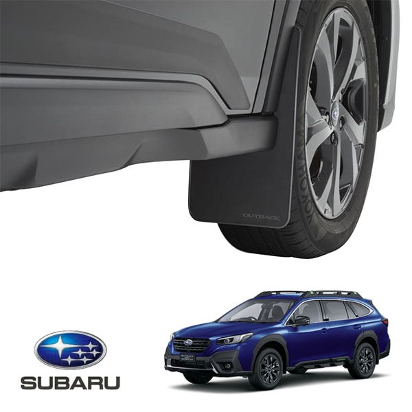 USスバル純正 マッドガード 泥除け マッドフラップ フロント リア 1台分 4枚セット ブラック OUTBACKロゴ入 SUBARU レガシィ アウトバック BT系