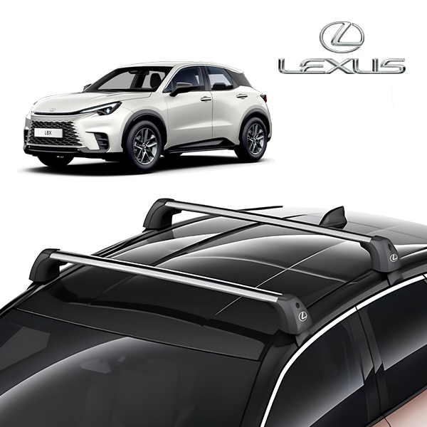 UKレクサス純正 ルーフラック クロスバー ルーフキャリア ベースキャリア 1台分 2本セット Tスロット付 レクサスロゴ入 LEXUS LBX 10系 15系
