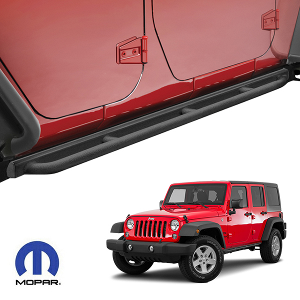 MOPAR純正 ロックレール サイドステップ サイドバー チューブステップ 1台分 左右セット ガード付 ジープ JK ラングラー アンリミテッド 4ドア