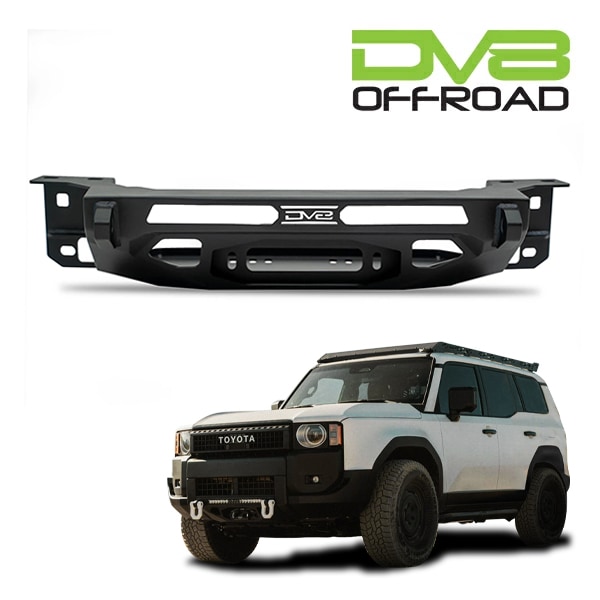 【DV8 OFFROAD 正規品】Centric フロントバンパー FBTL4-01 パウダーコート仕上げ DV8ロゴ入 スチール製 20インチ シングルローライトバー対応 1インチ厚 Dリング対応 トヨタ ランドクルーザー 250 ランクル 250系