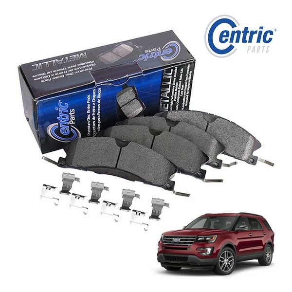 【Centric 正規品】13-19y エクスプローラー XLT リミテッド エコブースト スポーツ ベース プラチナム 2.0L 2.3L 3.5L フロントブレーキパッド PREMIUM セミメタリック 1台分 左右セット 300.16111
