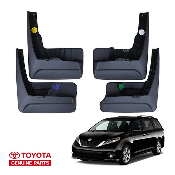 USトヨタ純正 TOYOTA 15-17y シエナ マッドガード マッドフラップ 泥除け フロント リア 1台分 4枚セット