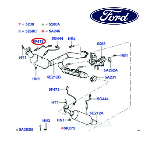 フォード純正 O2センサー 右側 RH 8F9Z-9F472-B 09-11y ナビゲーター