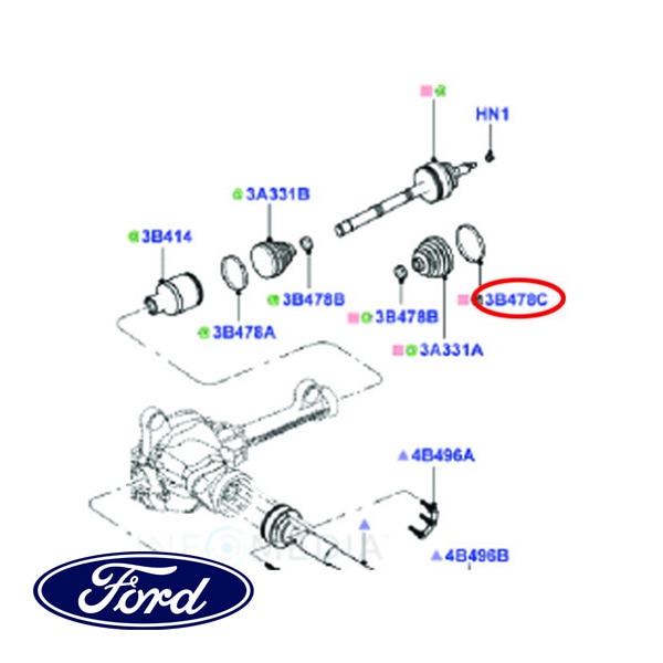 フォード純正 ドライブシャフト アウターブーツ クランプ ラージ 103MM F65Z-3B478-DA 07-17y ナビゲーター