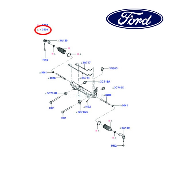 フォード純正 ステアリングギヤボックス 8L1Z3504ARM 07-08y ナビゲーター