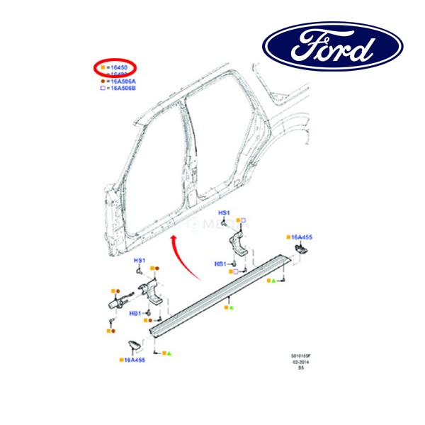 フォード純正 サイドステップ 左側 LH 運転席側 未塗装 FL1Z16451CBPTM 15-17y ナビゲーター