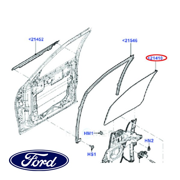 フォード純正 フロントドア ガラス 左側 LH 運転席側 7L1Z-7821411-A 07-14y ナビゲーター