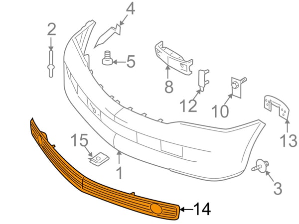 フォード純正 フロントバンパーグリル リミテッドエディション ペイントタイプ 7L7Z-17B968-B 07-14y ナビゲーター