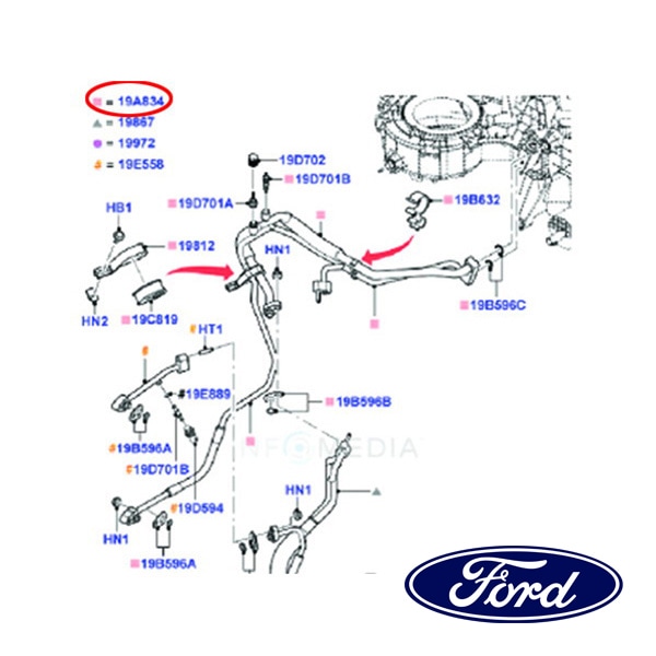 フォード純正 エアコンホース CL1Z-19A834-A 09-14y ナビゲーター