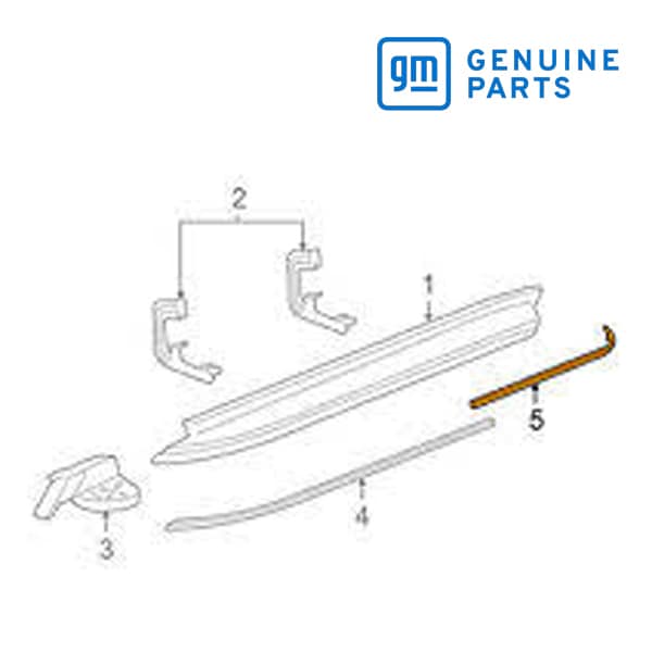GM純正 サイドステップ ランニングボード モール リア 左側 運転席側 LH 15914686 07-13y エスカレードESV/EXT