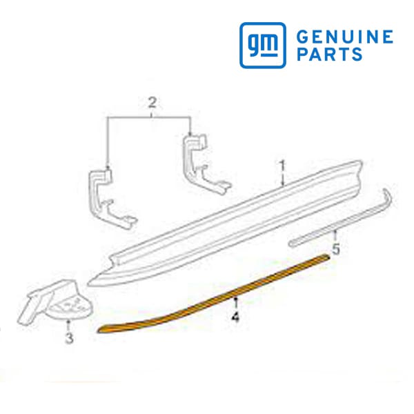 GM純正 サイドステップ ランニングボード モール フロント 左側 運転席側 LH 15914682 07-08y エスカレード
