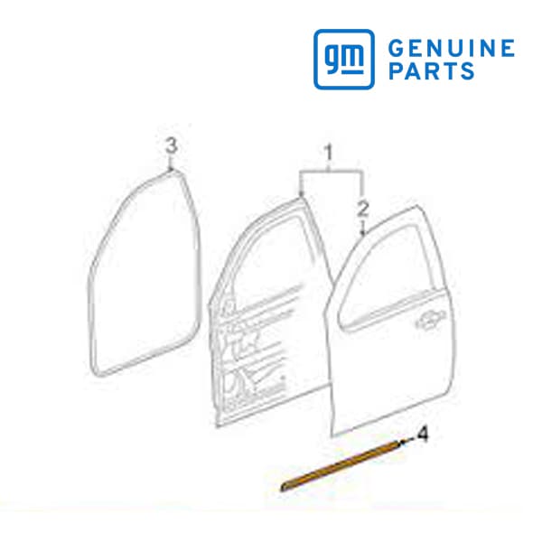GM純正 フロントドア ロア ウェザーストリップ 右側 助手席側 RH 20835971 07-13y タホ/サバーバン/エスカレード etc