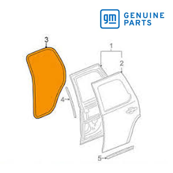 GM純正 リアドア オープニング ウェザーストリップ ボディ側 22766416 07-13y エスカレード/タホ/ユーコン
