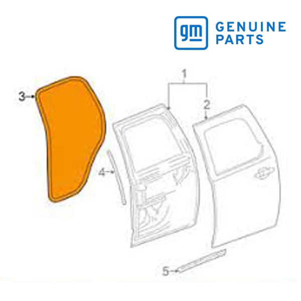 GM純正 リアドア オープニング ウェザーストリップ ボディ側 22766415 07-13y エスカレードESV/EXT/サバーバン/ユーコンXL etc