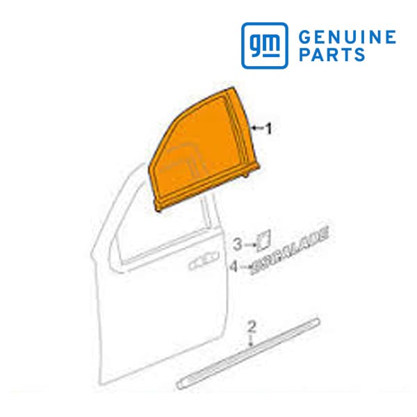 GM純正 フロントドア ウインドモール ランチャンネル 右側 助手席側 RH 20772074 07-10y エスカレード/エスカレードESV