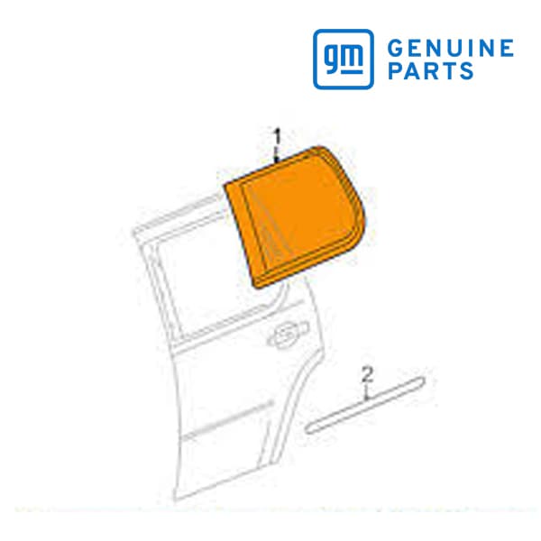 GM純正 リアドア ウインドモール ランチャンネル 左側 運転席側 LH 20772078 07-13y エスカレード