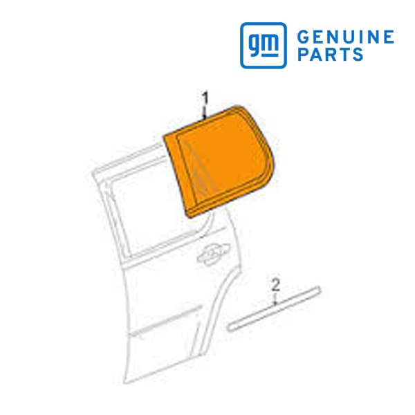 GM純正 リアドア ウインドモール ランチャンネル 右側 助手席側 RH 20772079 07-13y エスカレード