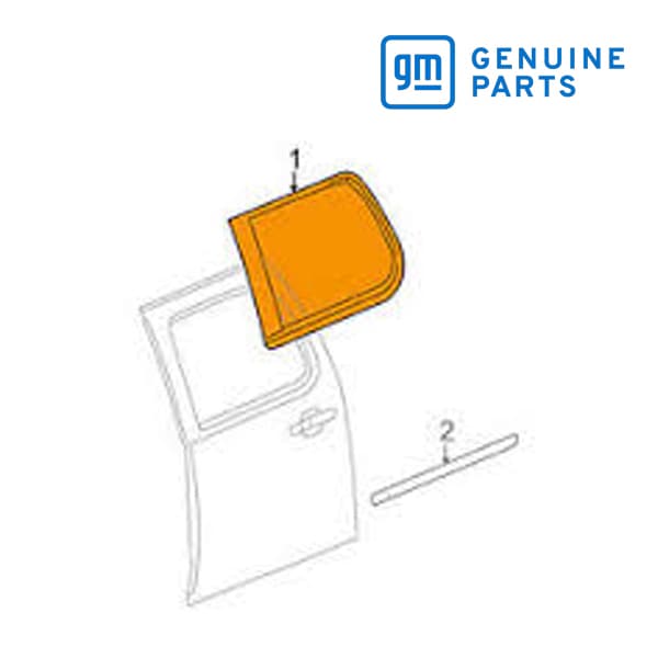 GM純正 リアドア ウインドモール ランチャンネル 右側 助手席側 RH 23134806 07-13y エスカレードESV/EXT