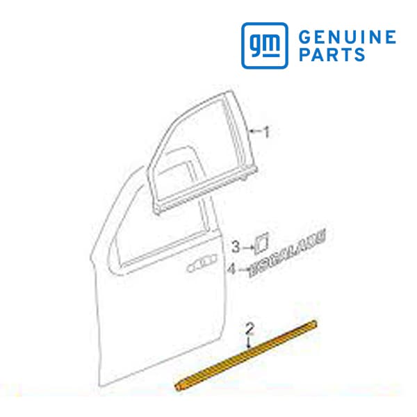 GM純正 フロントドア サイドモール 左側 運転席側 LH 15876405 07-08y エスカレード