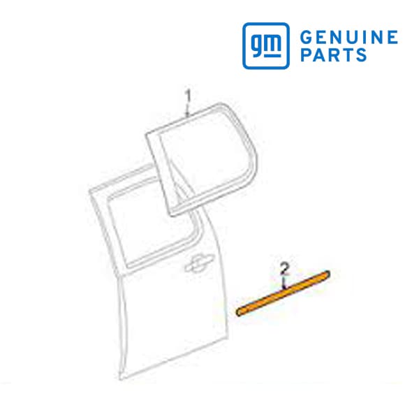 GM純正 リアドア サイドモール クローム 左側 運転席側 LH 15876403 07-14y エスカレード ESV/EXT