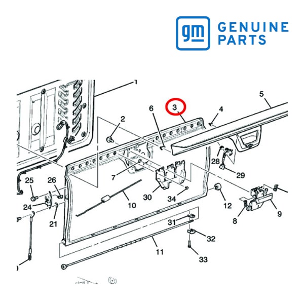 GM純正 リアゲートパネル アウタ― 20940096 07-13y エスカレードEXT/アバランチ