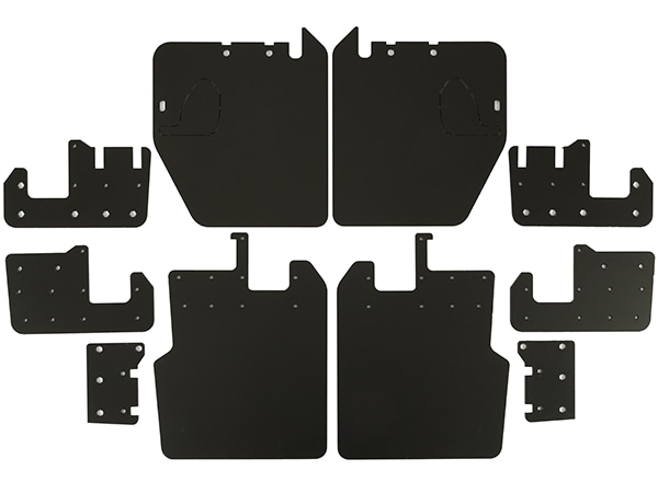 【ROKBLOKZ 正規品】クイックリリースマッドフラップ 泥除け マッドフラップ マッドガード ブラック T417 フロント リア 1台分 4枚セット R★B レッドロゴ入 ポリウレタン製 ジープ JT グラディエーター ロックブロック