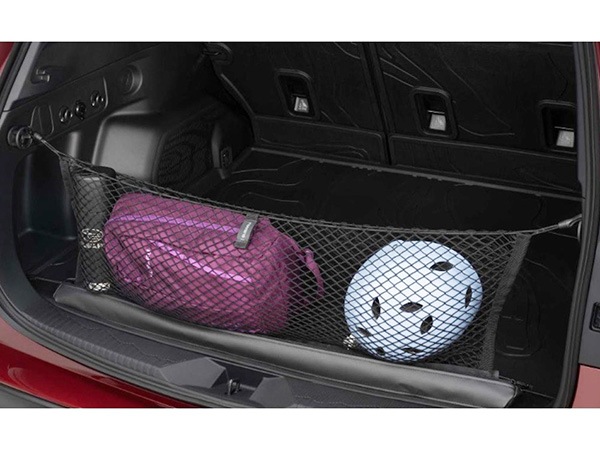 USスバル純正 カーゴネット ラゲッジネット トランクネット ファスナー付 袋タイプ 収納ケース一体型 フック付 荷物 固定 荷崩れ防止 SUBARU フォレスター SK系