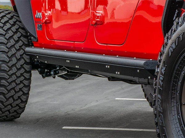 【DV8 OFFROAD 正規品】ロックスライダー サイドステップ SRGL-02 1台分 左右セット ステップ付 スチール製 パウダーコート仕上げ ジープ JT グラディエーター