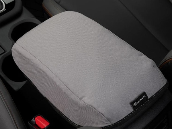 USスバル純正 センターコンソールプロテクター アームレストカバー SUBARUロゴタグ付 クッション素材 ポリエステル生地 滑り止め加工 SUBARU フォレスター SL系