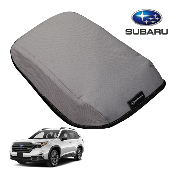 USスバル純正 センターコンソールプロテクター アームレストカバー SUBARUロゴタグ付 クッション素材 ポリエステル生地 滑り止め加工 SUBARU フォレスター SL系