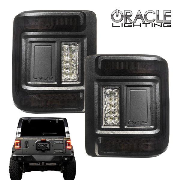 【ORACLE LIGHTING 正規品】フラッシュマウント LEDテール スモーク 左右セット スモールランプ ストップランプ ブレーキランプ スモークレンズ バックランプ リバースランプ 白 ホワイト ジープ JL ラングラー
