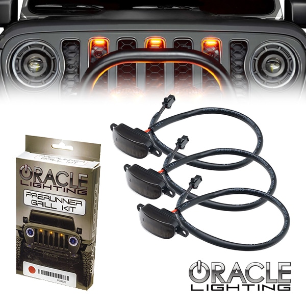 【ORACLE LIGHTING 正規品】プレランナースタイル LEDグリルライト キット LEDフロントライト スモークレンズ アンバー オレンジ デイライト スモールライト 汎用