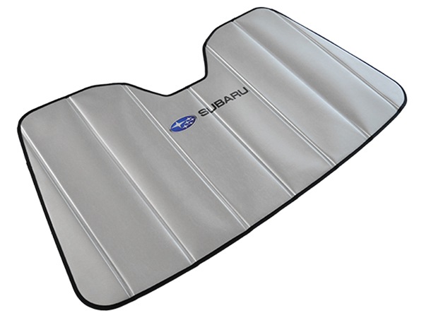 USスバル純正 フォレスター SL系 専用設計 SUBARUロゴ入 サンシェード シルバー 吸盤不要 折りたたみ式 ケース付