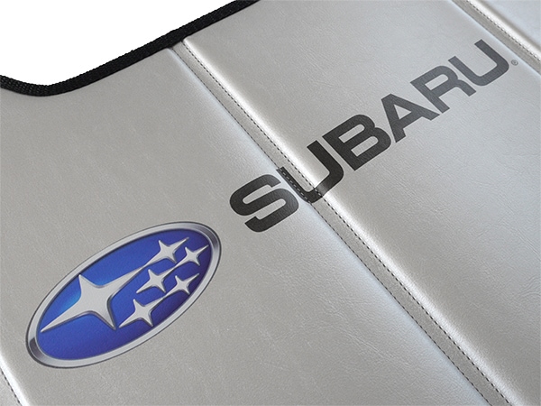 USスバル純正 フォレスター SL系 専用設計 SUBARUロゴ入 サンシェード シルバー 吸盤不要 折りたたみ式 ケース付