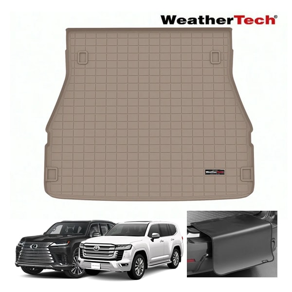 【WeatherTech 正規品】トヨタ TOYOTA ランドクルーザー 300 ランクル 300系 レクサス LX600 300系 専用設計 オールウェザー リア カーゴプロテクター カーゴマット ラゲッジマット カーゴライナー トランクマット タン バンパープロテクター付 411521SK ウェザーテック